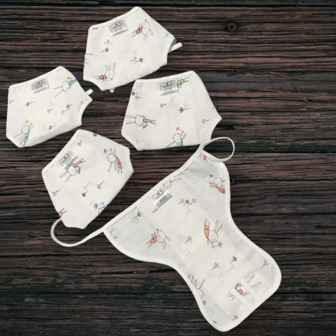 Tiny Care Junior Printed Baby Nappies (Pack of 5) - Image 2