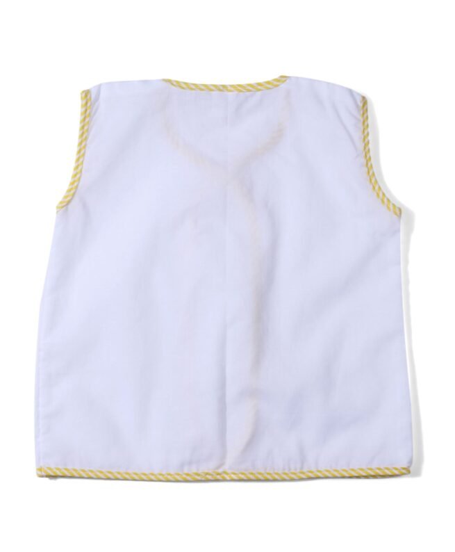 Tinycare Sleeveless Vests White Base Pack of 5 - Multicolour - Image 3