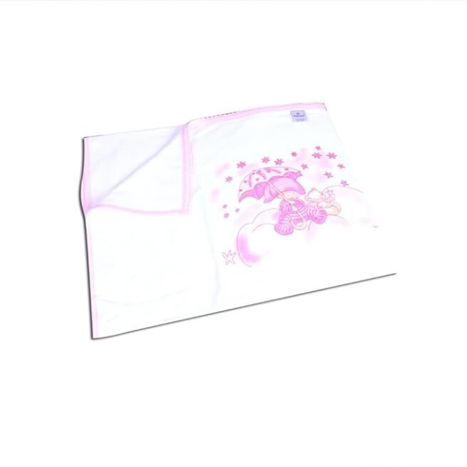 Tiny Care Baby Towel Double Special White 351A- Pink