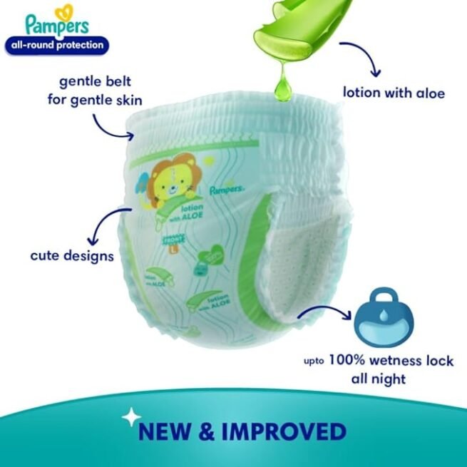 Pampers All round Protection Pants Style Baby Diapers, Small (S) Size, 86 Count - Image 4