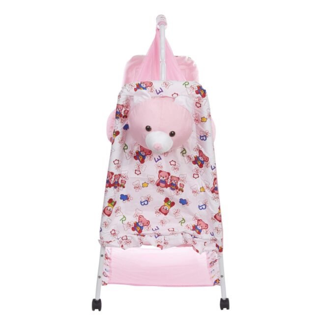 Cozy New Born Baby Cradle Pink - Image 4