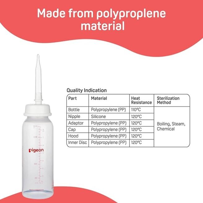 Pigeon Cleft Palate Nursing/Feeding Bottle 240 ml - Image 2