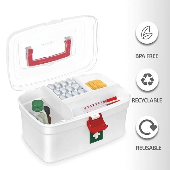 MILTON Medical Box, 1 Piece, White | Emergency Medical Box - Image 3