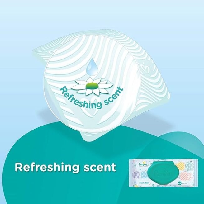 Pampers Baby Wipes Fresh Clean Dermatologically Tested 64 Count - Image 2