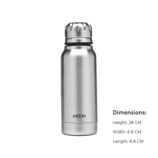 Milton Slender Stainless Steel Flask, 500 ml, Silver - Image 3