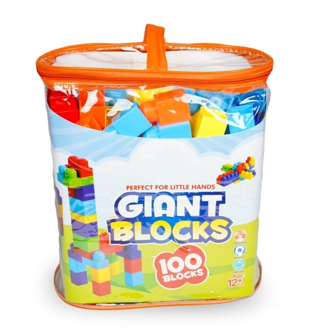 KIDSTHRILL 100 Giant Building Blocks Bag with Big Blocks Toys for Toddlers - Image 4