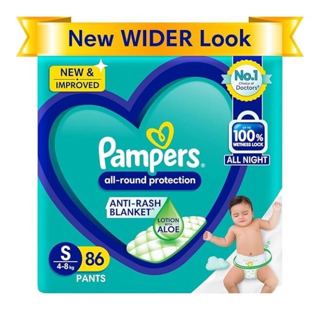 Pampers All round Protection Pants Style Baby Diapers, Small (S) Size, 86 Count