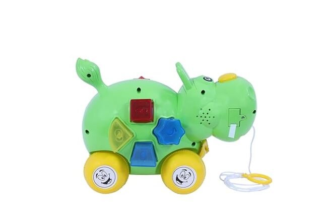 Toy Zone Baby Pull Along Hippo-71532 - Image 4