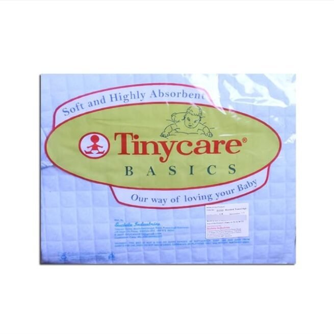 Tiny Care Hooded Towel Special Hosiery Quilted 333D- Blue - Image 3