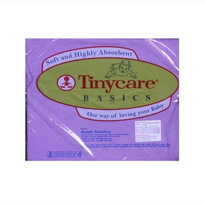 Tiny Care Hooded Towel Terry Double 333B- Purple - Image 3