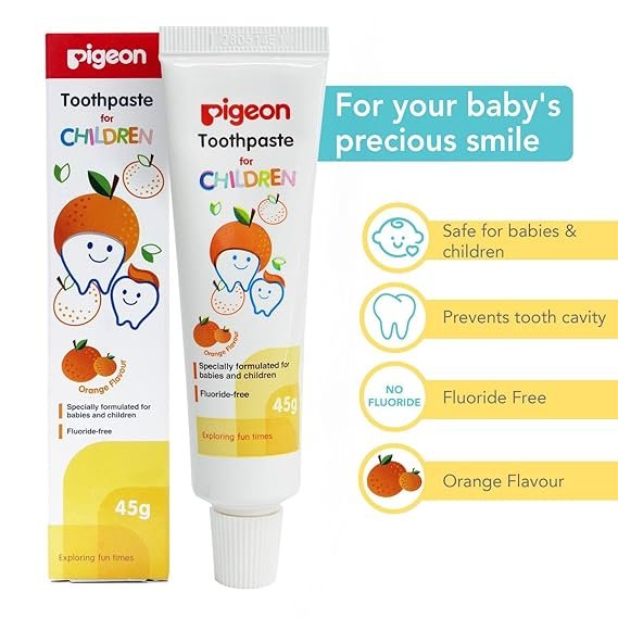 Pigeon Children Toothpaste, Orange 45g - Happysprouts