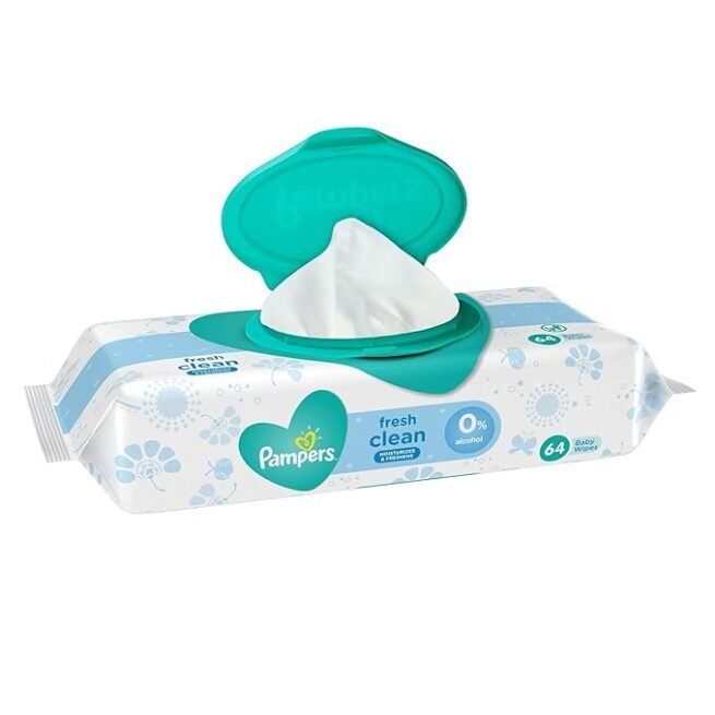 Pampers Baby Wipes Fresh Clean Dermatologically Tested 64 Count - Image 5