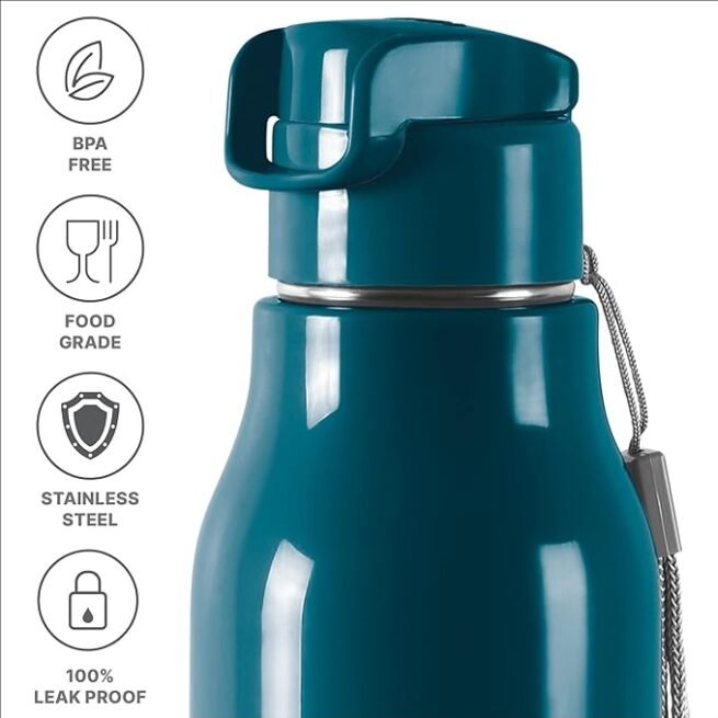 Milton Steel Sprint 600 Insulated Inner Stainless Steel Water Bottle, 510 ml - Image 4