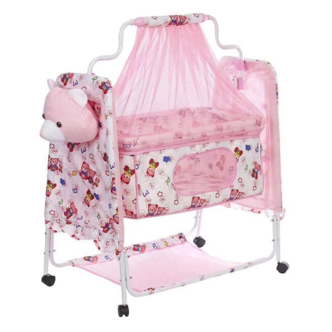 Cozy New Born Baby Cradle Pink