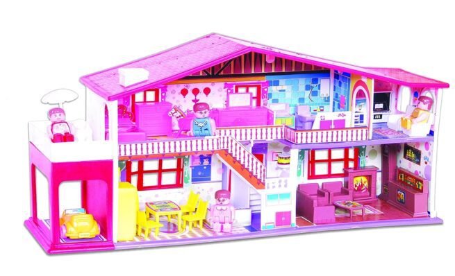 Toyzone Dollhouse (50 pcs) | Play Set for Girls| Role Play Set