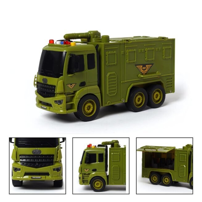 Toyzone Friction Powered Toy | Vehicles Truck | Army Rescue Truck - Image 2