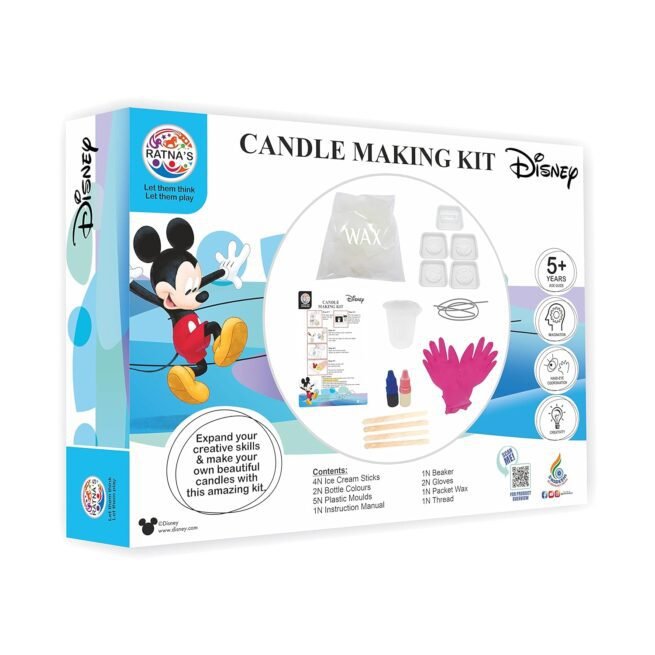 RATNA'S Disney Candle Making Kit Mickey & Friends Printed Art and Craft Activity DIY Kit for 5+ Years Kids - Image 3