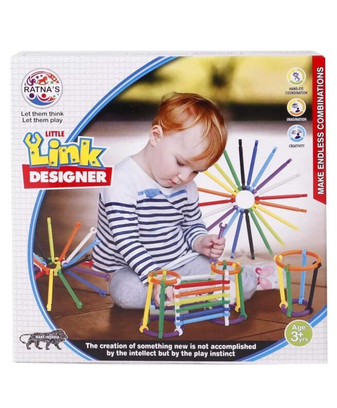 RATNA'S Little Link Designer for Kids. Build and Construct AS Many Objects AS You CAN. A Perfect Creativity Game