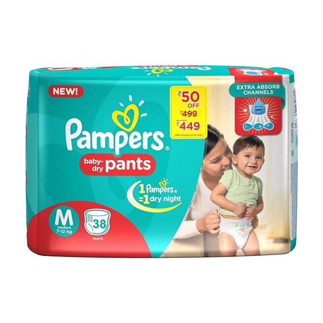 Pampers Medium Size Baby Diapers Pants (38 Count) - Image 4