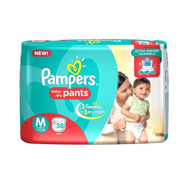 Pampers Medium Size Baby Diapers Pants (38 Count)