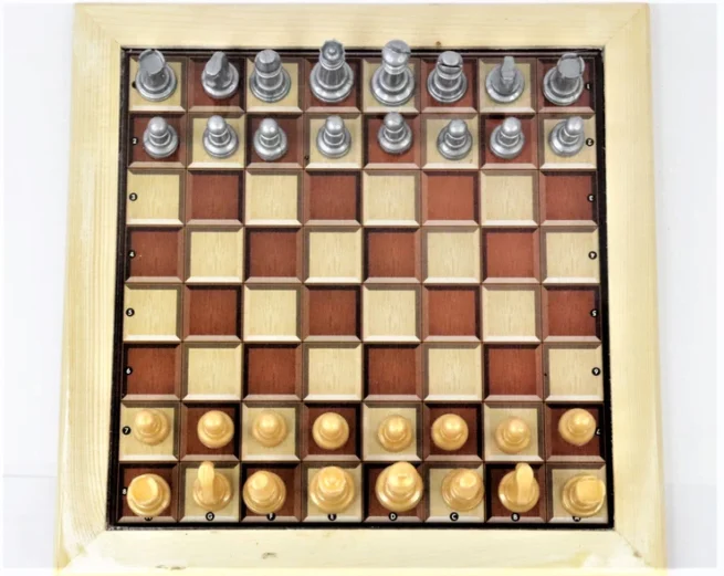 2 in 1 Magnetic Wooden Art Chess and Ludo Board Game - Image 4