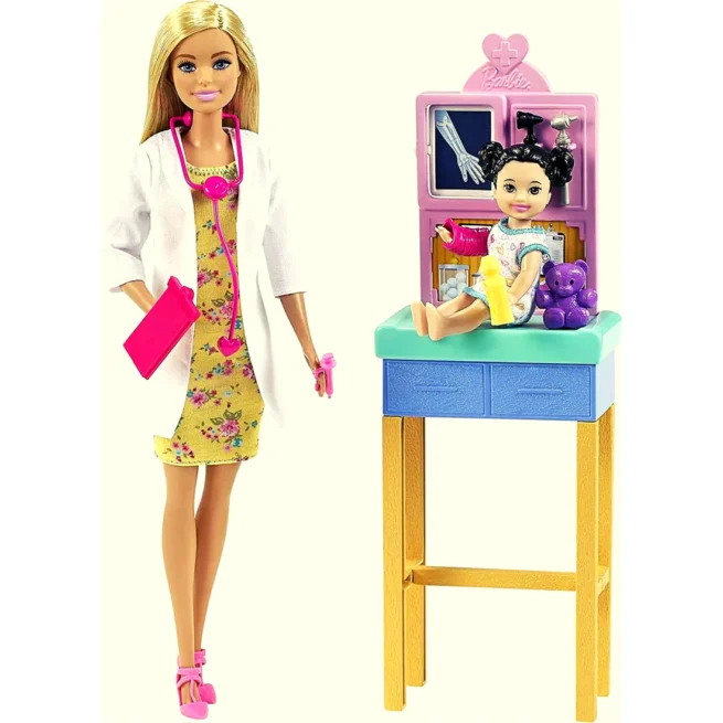 Barbie doll set with Accessories -Pediatrician Playset