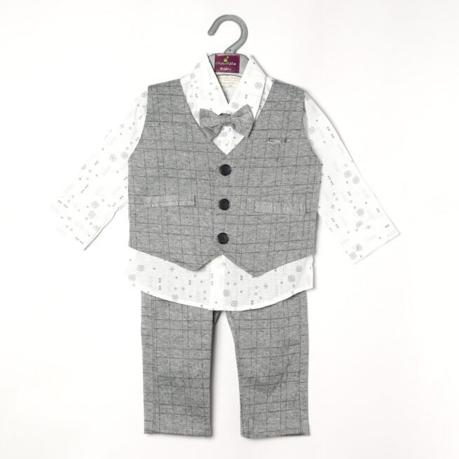 Charming Cocoa Delight: Chocolate Baby Set and Suit for Boys