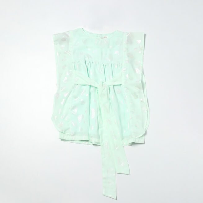 Chocolate Baby Mint Green Dress for Girls - A Breath of Elegance for Little Angels - Image 6