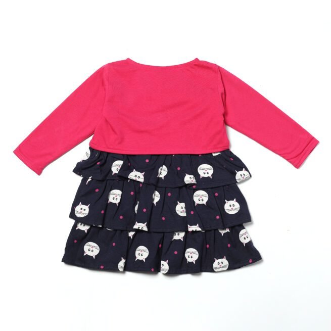 Blush Blossoms: Chocolate Baby Brand Pink Frock Dress Set - Image 3