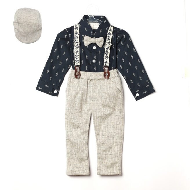 Charming Cocoa Delight: Chocolate Baby Set and Suit for Boys