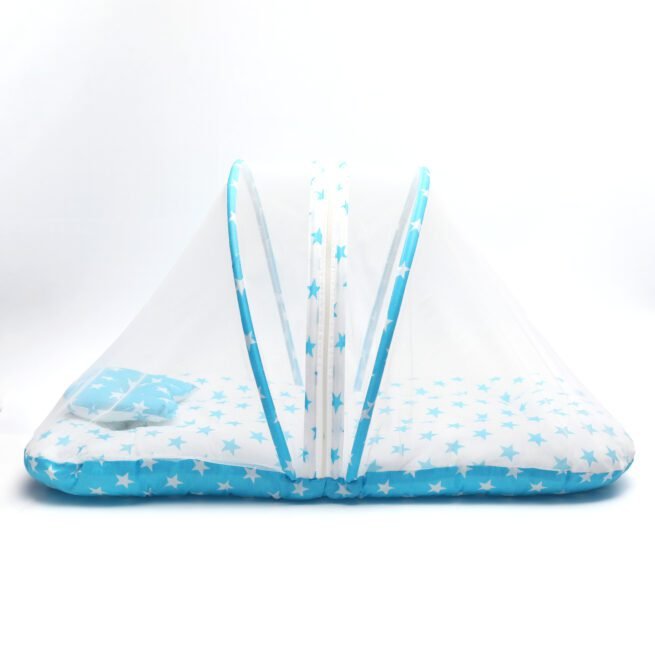 Bed With Mosquito Net Cotton Star Print