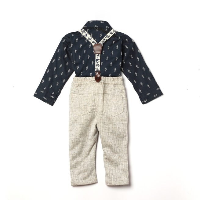 Charming Cocoa Delight: Chocolate Baby Set and Suit for Boys - Image 3