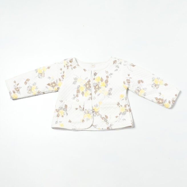 Sunny Splendor: Chocolate Baby Brand Yellow and White Dress Set for Girls - Image 4