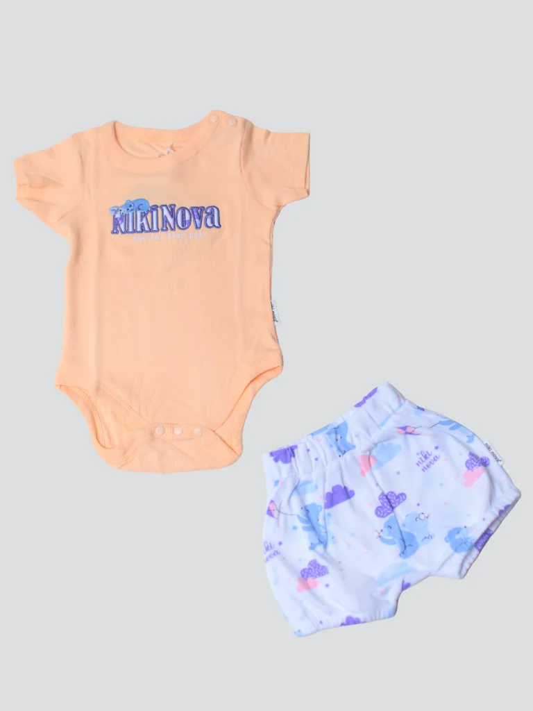 Baby Onesie & Shorts Set – 2 Piece