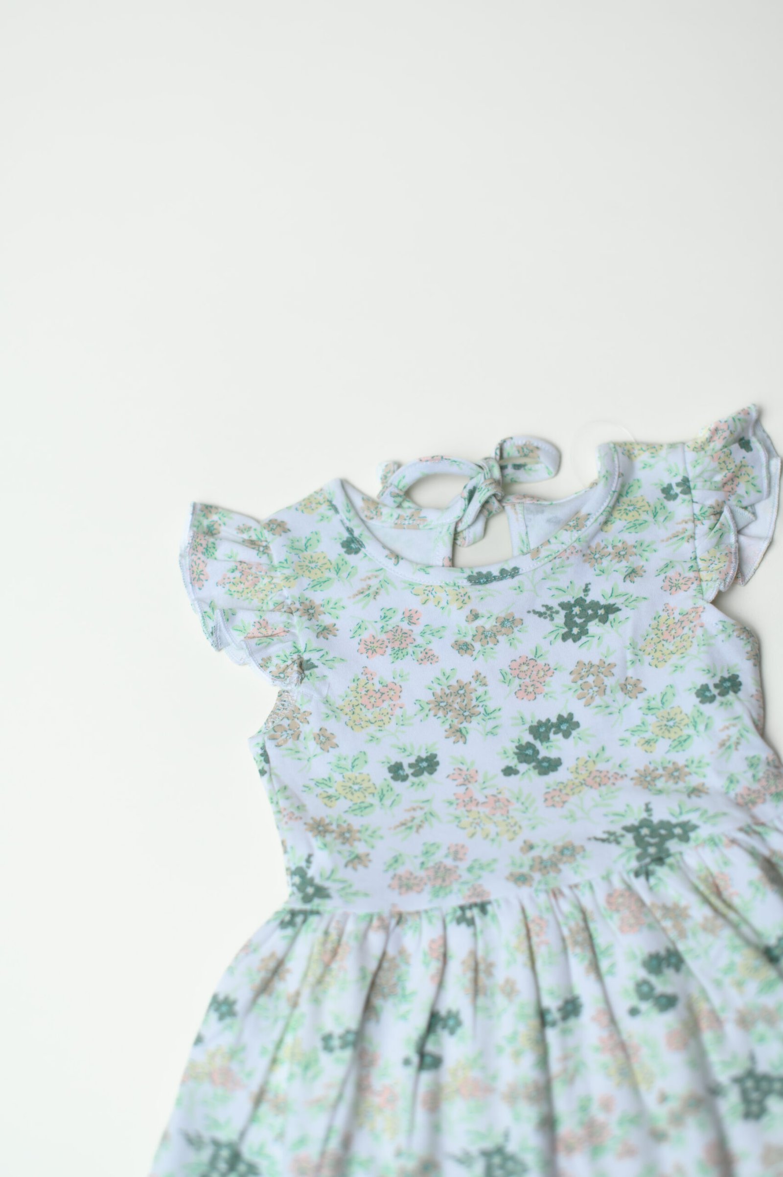 Floral Print Flutter Sleeve Dress - Image 2