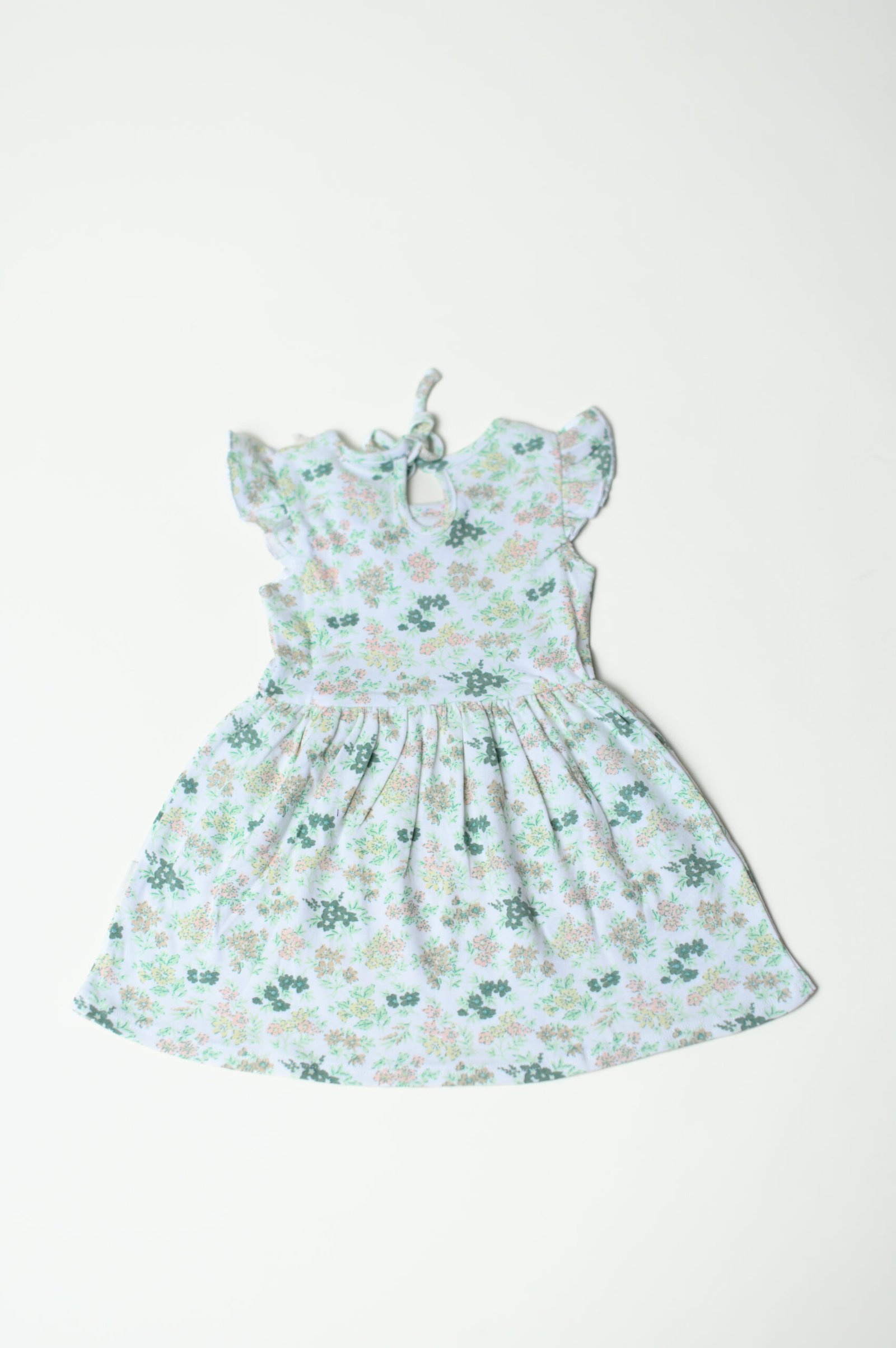 Floral Print Flutter Sleeve Dress - Image 3