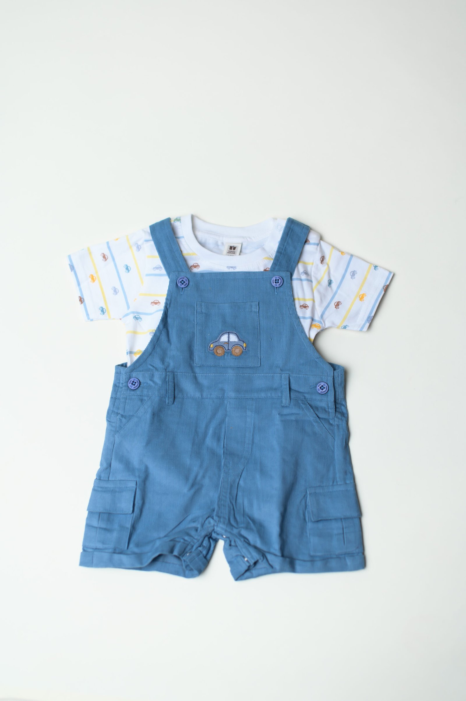 BOY WOVEN HALF DUNGAREE - Image 8