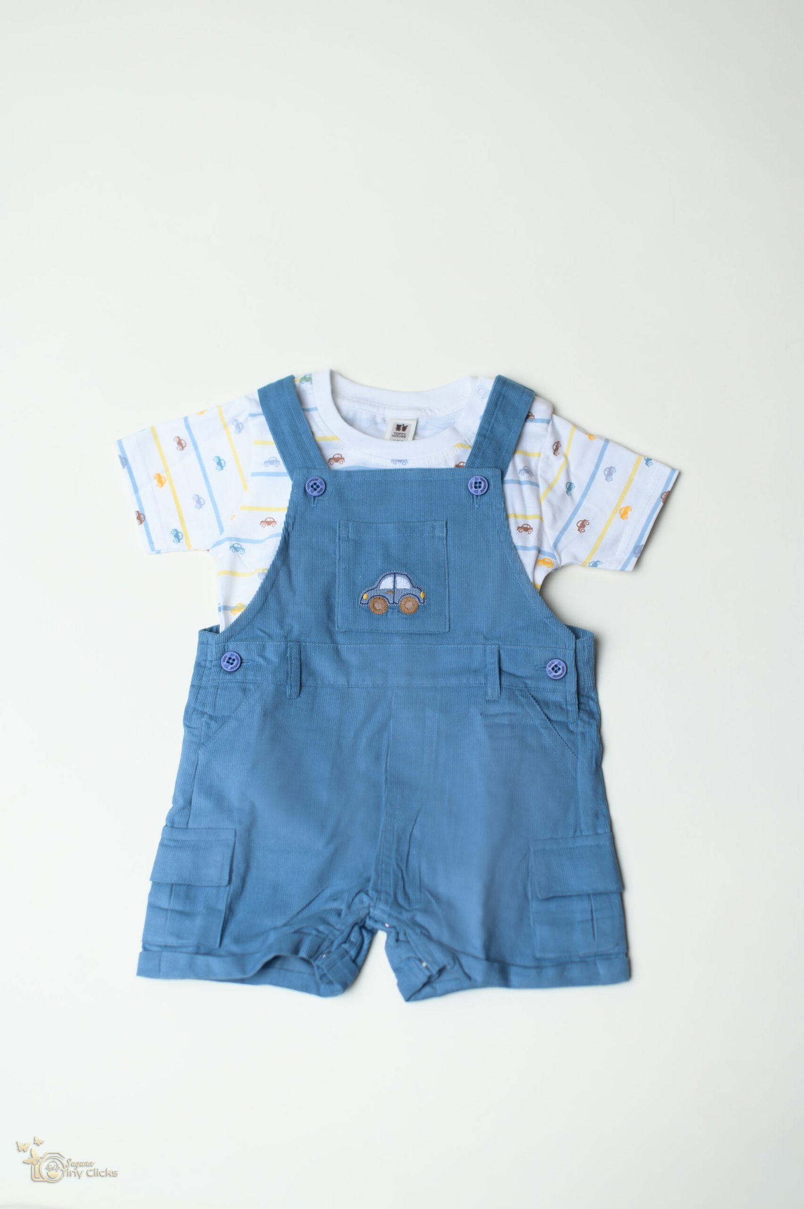 BOY WOVEN HALF DUNGAREE