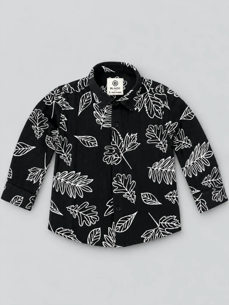 Black Muslin Full-Sleeve Shirt