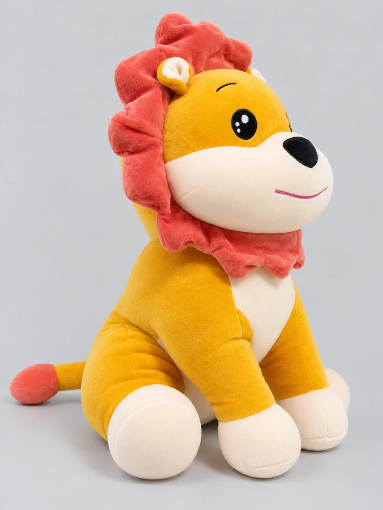 Cute Coral-Mane Plush Lion side