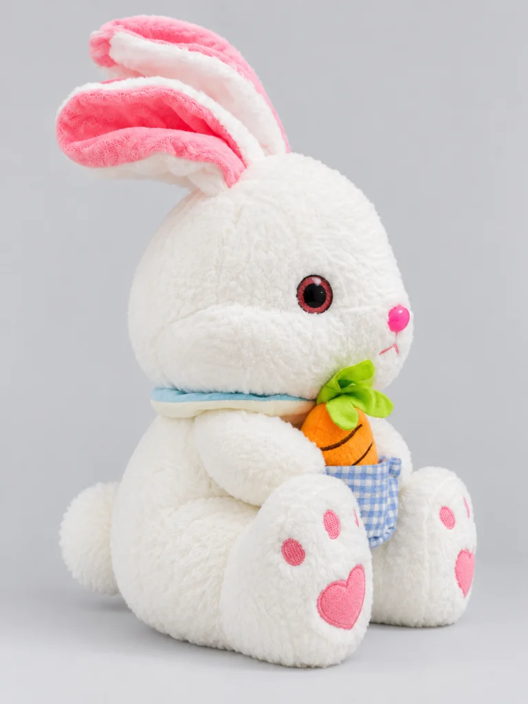 Fluffy Bunny with Carrot Pouch_side