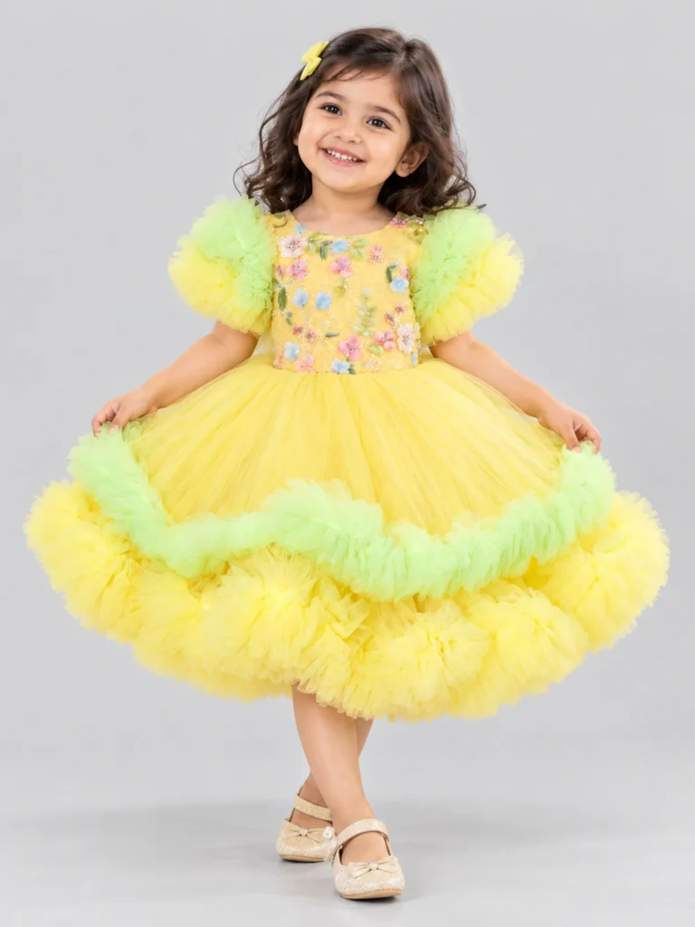Pastel Floral Tulle Princess Frock