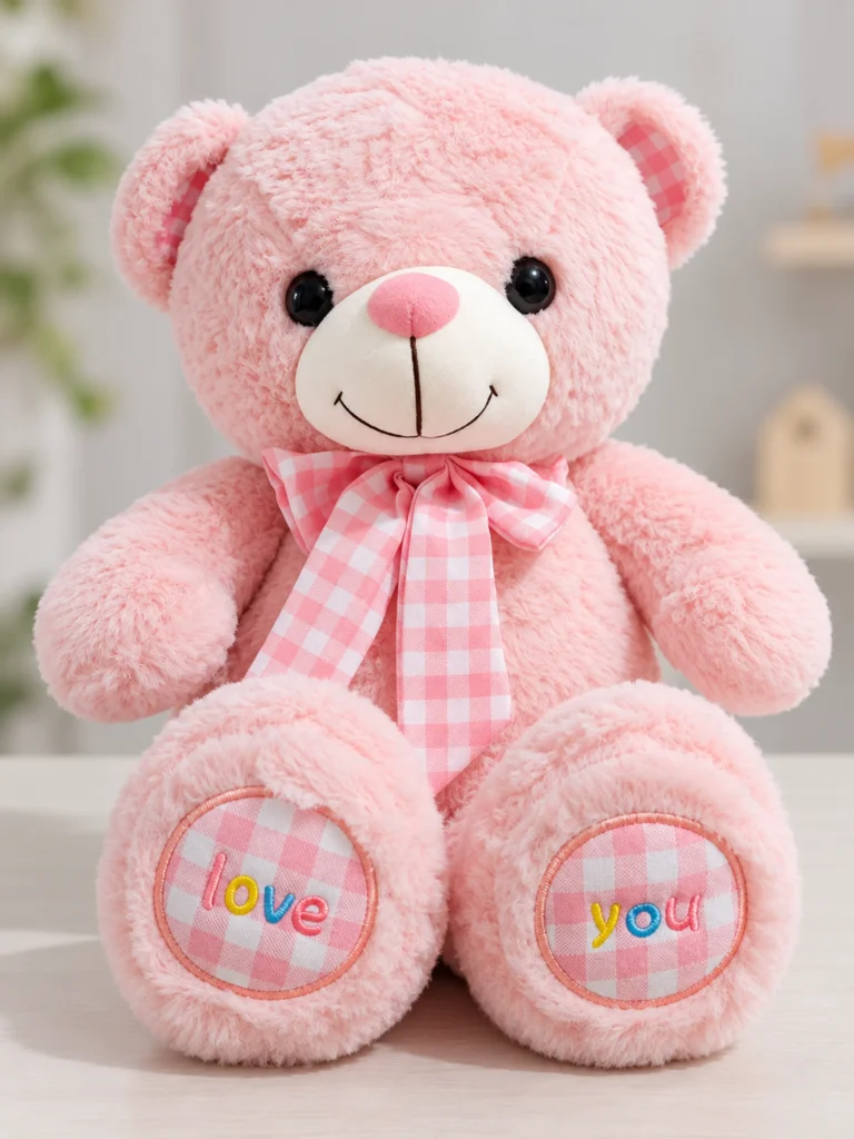 Plush Pink Love You Teddy Bear